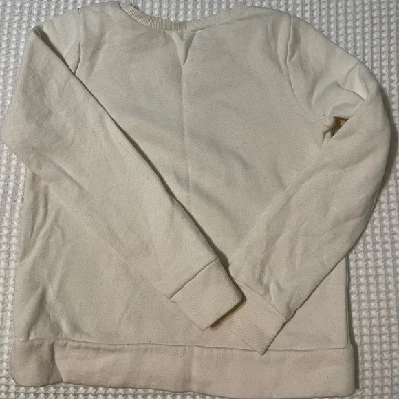 Cream Long Sleeve Sweatshirt with Snow White Print - Picture 3 of 4